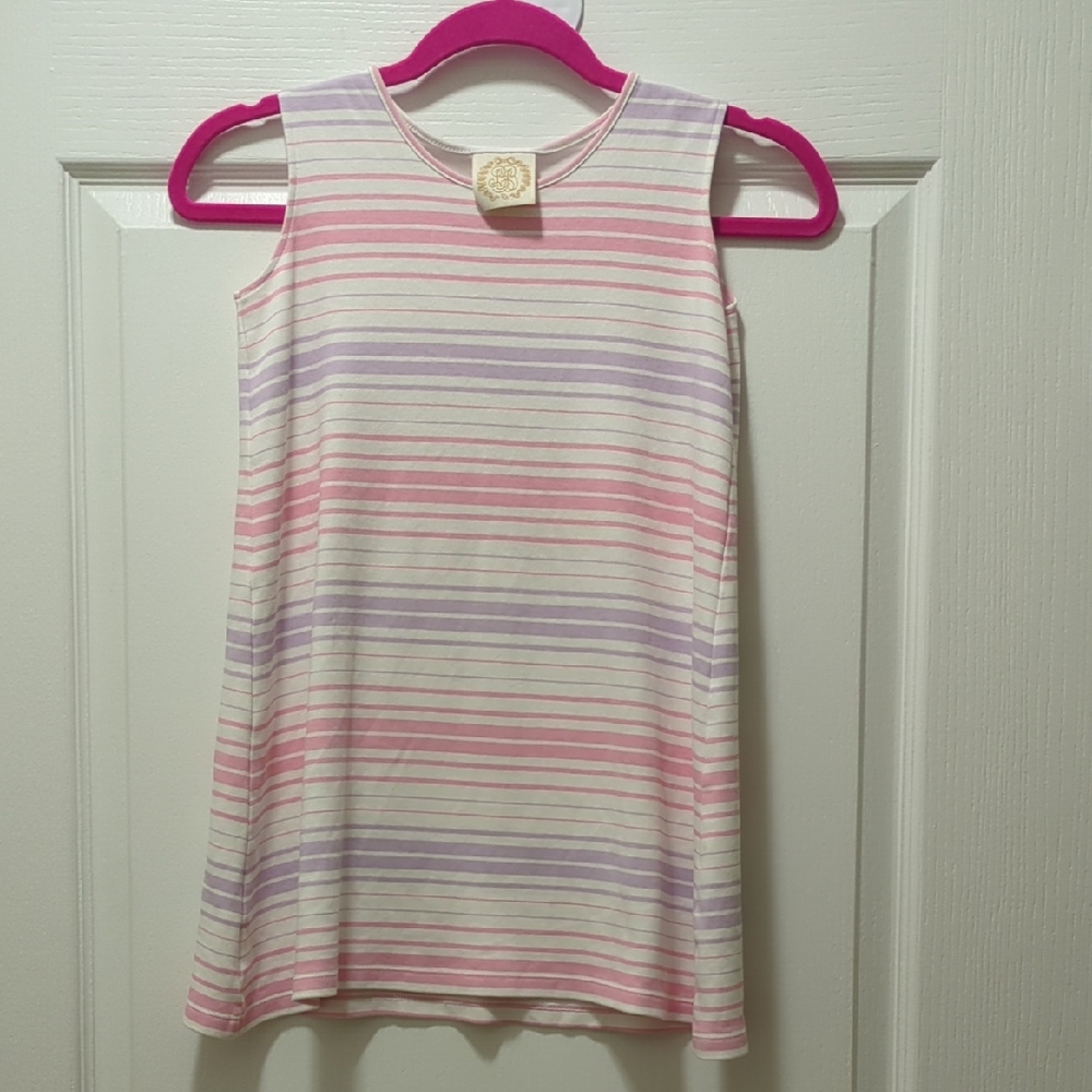 Striped Pink and Purple Kids Tank Top